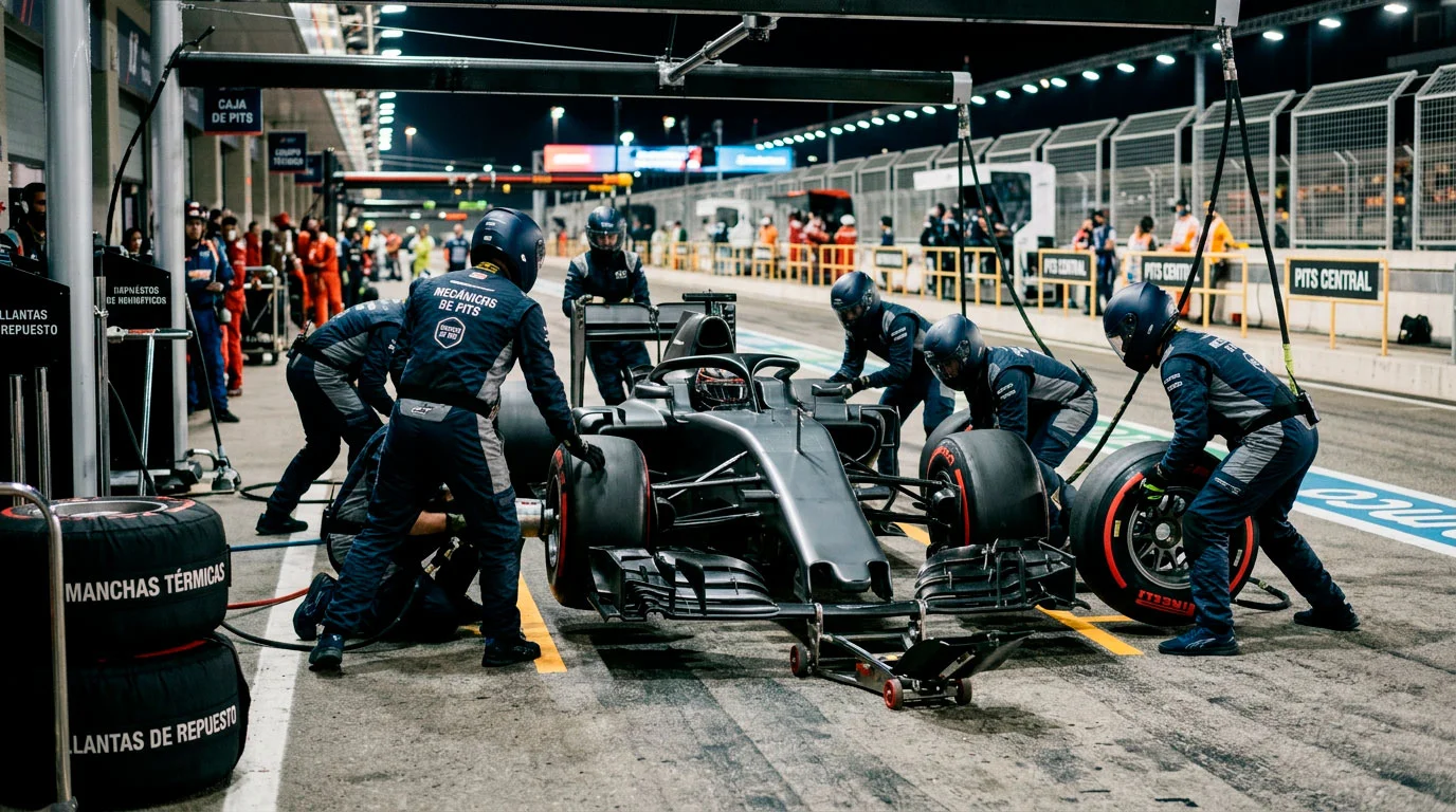 Mercados de apuestas en pit stops y estrategia de neumáticos en Fórmula 1