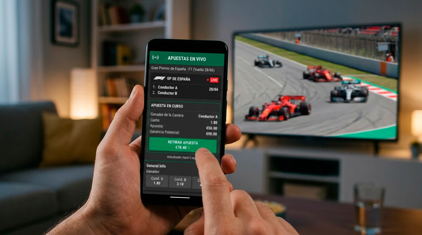 Función de cash out en apuestas de Fórmula 1 con ejemplos y estrategia